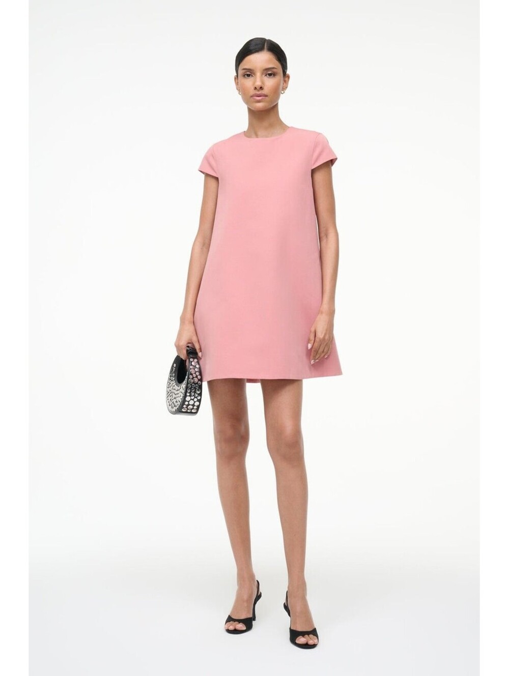 STAUD Mini Dress Size 2, Rosewater Color